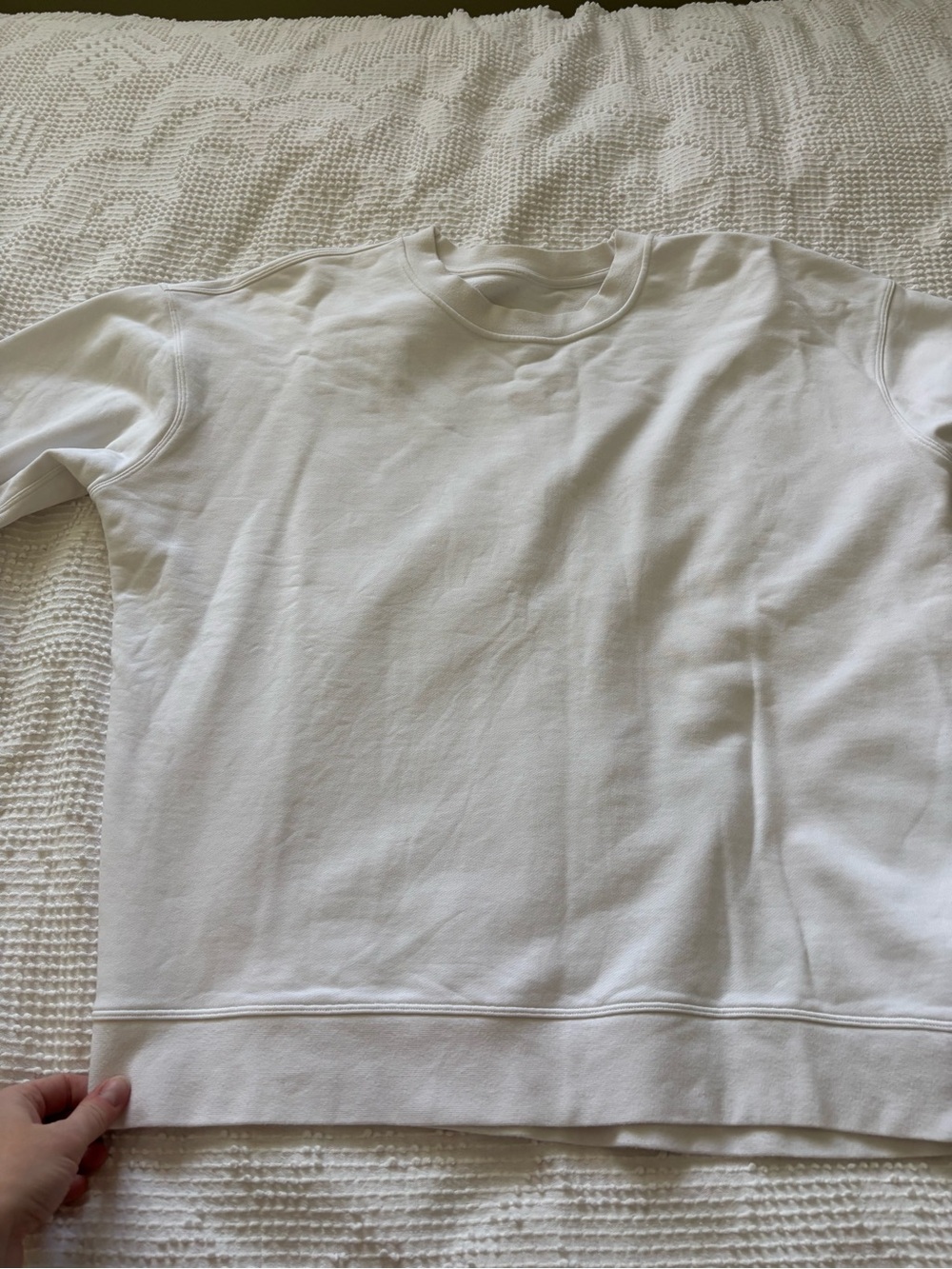 Lululemon Perfectly Oversized Crew White/Off White Size 8